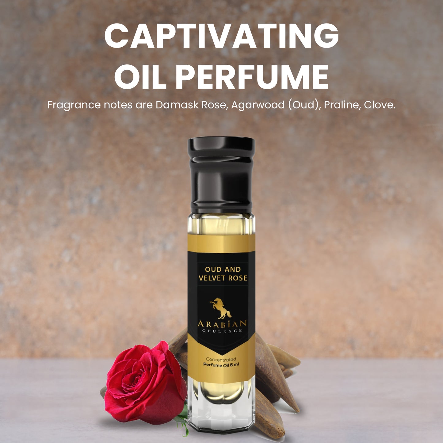 FR288 OUD AND VELVET ROSE - Perfume Body Oil - Alcohol Free