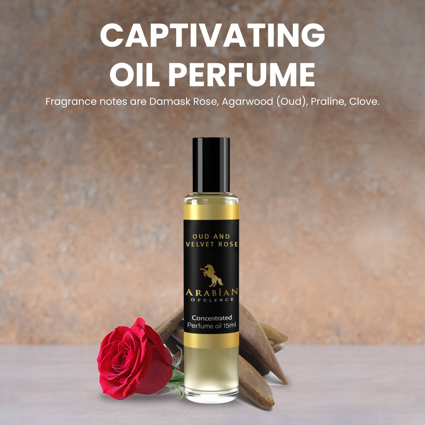 FR288 OUD AND VELVET ROSE - Perfume Body Oil - Alcohol Free