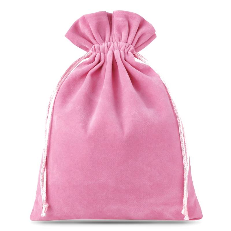 Pink velvet drawstring bags hot sale